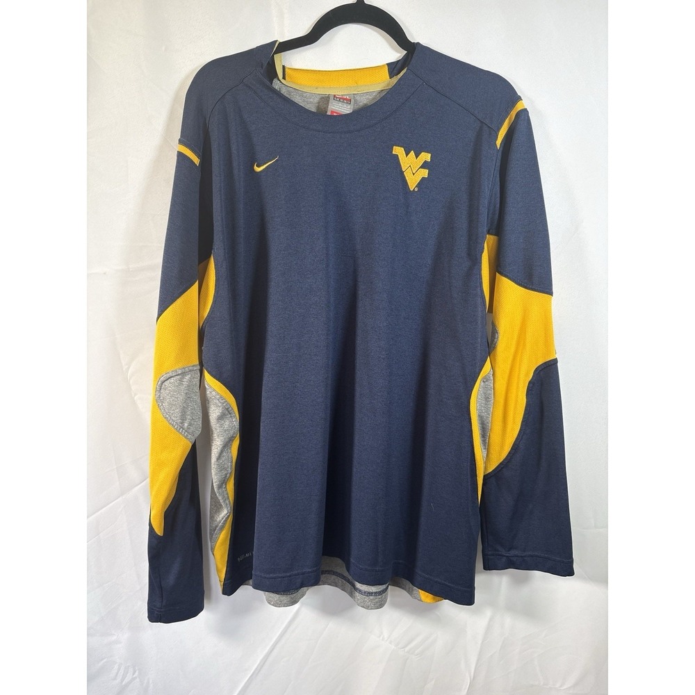 nike dri fit shirt size xl west virginia pullover long sleeve lightweight